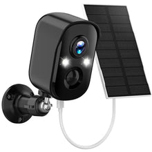 Load image into Gallery viewer, Sofiwaa Solar Security Cameras Wireless Outdoor, 2K Solar Camera Wireless for Home, Color Night Vision, PIR Motion Detection, IP66 Waterproof, Cloud Storage/SD Card, Instant Alerts,2.4GHz WiFi (Black)_1
