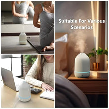 Load image into Gallery viewer, SOICARE Oil Diffuser,100ML Mini Aromatherapy with USB Cable &amp; Adapter, 7 Colors Lights Mode Waterless Auto Off for Car Home Office Room (USB Power), White_5808
