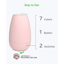 Load image into Gallery viewer, SOICARE Portable Car Diffuser for Essential Oils, Small USB Aroma Humidifier with Soft Ambient Light, Perfect Personal Scent Diffuser for Vehicle, Home, Gym &amp; Travel Pink_7152
