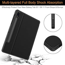 Load image into Gallery viewer, Soke Case for Samsung Tab S8 2022 &amp; S7 2020 -Premium Shock Proof Stand Folio Case, Multi- Viewing Angles, Hard PC Back Cover for Galaxy Tab S8 11 inch Tablet [SM-X700/X706/T870/T875/T878], Black_2315
