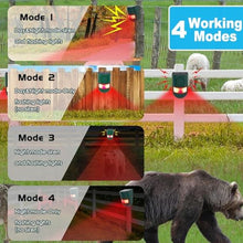 Load image into Gallery viewer, Solar Outdoor Motion Sensor Alarm, 130 dB Siren Sound Alert &amp; 6 LEDs Flash Warning Strobe Motion Activated Alarm for Farm Yard, 2 Pack, green_1709
