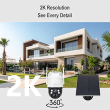 Load image into Gallery viewer, Solar Security Camera Wireless Outdoor 2K, Battery Powered Security Camera Outside, PIR Human Motion Detection, Auto Track,Color Night Vision, Two-Way Voice, Alert,2.4G WiFi (2, WiFi)_1852
