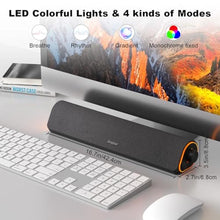 Load image into Gallery viewer, SOULION Bluetooth Computer Speakers for Desktop Monitor PC USB Powered, DarkGrey_782
