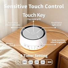 Load image into Gallery viewer, Sound Machine Night Light White Noise Machine with 30 Soothing Sounds 12 Colors Night Light Sleep Machine for Baby Kids Adults Brown Pink Nosie Machine with 32 Volume Levels for Office Home Travel_1309
