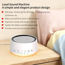 Load image into Gallery viewer, Sound Machine Night Light White Noise Machine with 30 Soothing Sounds 12 Colors Night Light Sleep Machine for Baby Kids Adults Brown Pink Nosie Machine with 32 Volume Levels for Office Home Travel_1311
