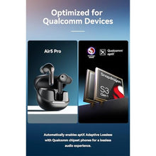 Load image into Gallery viewer, SoundPEATS Air5 Pro Wireless Earbuds, LDAC &amp; aptX Lossless, Adaptive ANC, Black_126
