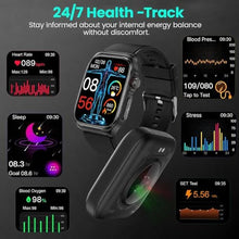 Load image into Gallery viewer, Soves Advanced Smart Watch for Men Women - 2.04" HD Health Smart Watches with Answer/Make Call, 24H Heart Rate Monitor Smartwatch for iOS/Android, Black_805
