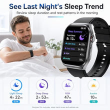 Load image into Gallery viewer, Soves Advanced Smart Watch for Men Women - 2.04" HD Health Smart Watches with Answer/Make Call, 24H Heart Rate Monitor Smartwatch for iOS/Android, Black_806
