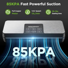 Load image into Gallery viewer, SPACEKEY Vacuum Sealer Machine, 85Kpa Food Vacuum Machine, Food Vacuum Sealer with Bag Roll Storage Space, Dry&amp;Moist Modes, Pulse Function, Built in Cutter, Bag Roll included, Silver_1338
