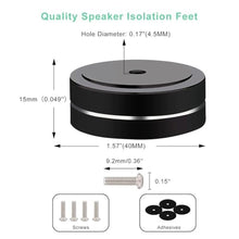 Load image into Gallery viewer, Speaker Isolation Feet 4Pcs 40x15mm Load 400KG Aluminum Audio feet(Black)_1102
