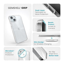 Load image into Gallery viewer, Speck Clear iPhone 15 Plus Case - Slim, Drop Protection, Grip - for iPhone 15 Plus &amp; iPhone 14 Plus - Scratch Resistant, Anti-Yellowing, 6.7 Inch Phone Case - GemShell Grip, Clear, ClearClear_2510
