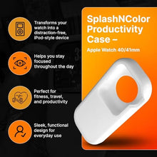 Load image into Gallery viewer, SplashNColor iPod Case for Apple Watch - Convert Your Apple Watch into a Powerful Mini Handheld 3D Print - Perfect Running Accessory for Men &amp; Women - Fits 44/45mm - White_1645
