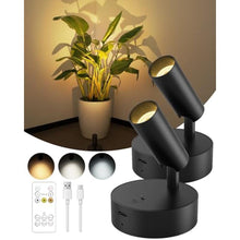 Load image into Gallery viewer, Spotlights Indoor with Remote, 3000Mah Rechargeable Wireless Plant Light, BlackmAh_1
