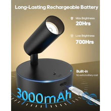 Load image into Gallery viewer, Spotlights Indoor with Remote, 3000Mah Rechargeable Wireless Plant Light, BlackmAh_205
