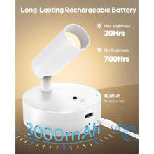 Load image into Gallery viewer, Spotlights Indoor with Remote, 3000Mah Rechargeable Wireless Plant Light, WhitemAh_195
