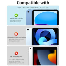 Load image into Gallery viewer, SQBEBS for iPad (A16) 11th Generation 11 Inch 2025, iPad 10th Generation Case 10.9 Inch 2022, Sliding Detachable Cover with Clear Hard Back Shell, Tri-Fold Stand with Pencil Holder, Gray_357
