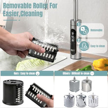 Load image into Gallery viewer, Stainless Steel Slicer Shredder Attachments for KitchenAid Stand Mixers, Vegetable Shredder, Cheese Grater, Salad Maker, Food Slicers Chopper Grinding Powder Accessories with Detachable 5 Blades, Black_6041
