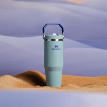 Load image into Gallery viewer, Stanley IceFlow 2.0 Flip Straw Tumbler with Handle 30 oz | Twist On Lid and Flip Up Straw | Leak Resistant Water Bottle | Insulated Stainless Steel | BPA-Free | Exclusive Blue Cactus, ExclusiveBlueCatus_5523
