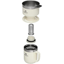 Load image into Gallery viewer, STANLEY Perfect Brew Pour Over Set | 12 oz Camp Mug with Lid Included | Drip Coffee Maker with Reusable Filter | Insulated Stainless Steel | BPA-Free | Cream Gloss, CreamGloss_539
