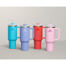 Load image into Gallery viewer, STANLEY Quencher H2.0 Tumbler with Handle and Straw 30 oz | Flowstate 3-Position Lid | Cup Holder Compatible for Travel | Insulated Stainless Steel Cup | BPA-Free | Cherry Blossom, LightPinkPink_706
