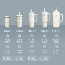 Load image into Gallery viewer, Stanley Quencher H2.O FlowState Tumbler 40 oz Cream Gloss Deco, CreamGlossDeco_258
