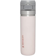 Load image into Gallery viewer, Stanley Quick Flip GO Water Bottle 24 oz | Push Button Lid | Leakproof and Packable for Travel and Sports | Insulated Stainless Steel | BPA-Free | Rose Quartz, RoseQuartz_1
