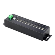 Load image into Gallery viewer, StarTech 10-Port Industrial USB 2.0 Hub, Rugged, TAA (USB210AIND-USB-A-HUB), Black_1
