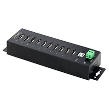Load image into Gallery viewer, StarTech 10-Port Industrial USB 2.0 Hub, Rugged, TAA (USB210AIND-USB-A-HUB), Black_62
