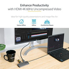 Load image into Gallery viewer, StarTech 6-in-1 USB-C Hub, 4K HDMI HDR10, 3X USB-A 5Gbps, GbE, 100W, SpaceGray_1751
