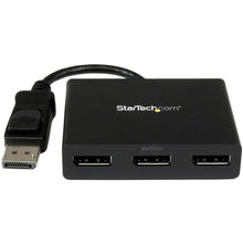 Load image into Gallery viewer, StarTech.com 3-Port DisplayPort 1.2 Splitter, DisplayPort to 3x DP Multi-Monitor Adapter, Dual 4K 30Hz and 1080p 60Hz Computer MST Hub, Windows Only (MSTDP123DP), Black_1
