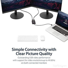 Load image into Gallery viewer, StarTech.com USB 3.0 to Dual DisplayPort Adapter 4K 60Hz, DisplayLink Certified, Video Converter with External Graphics Card - Mac &amp; PC (USB32DP24K60), Black_7509
