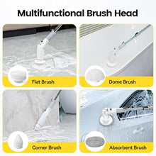 Load image into Gallery viewer, StarVal Electric Spin Scrubber, Cordless Cleaning Brush Shower Scrubber Up to 550 RPM with 9 Replaceable Brush Heads, Bathroom Scrubber Adjustable Extension Handle for Cleaning Bathroom Kitchen(Grey), Gray_3990
