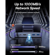 Load image into Gallery viewer, Steam Deck Dock, Baseus 6-in-1 Docking Station for Steam Deck/ROG Ally X/Legion Go with HDMI 2.0 4K@60Hz, Gigabit Ethernet, Adjustable Stand Design, 100W PD and 3 USB-A 3.0 Ports_7597
