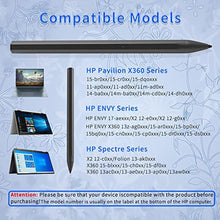 Load image into Gallery viewer, Stylus Pen for HP Envy X360 Pavilion X360 Specter X360 Spectre X2 Envy X2 Rechargeable MPP 2.0 Tilt Active Pen with 4096 Pressure Sensitivity, Palm Rejection, Magnetic Attachment Function, Black_2253
