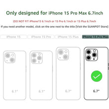 Load image into Gallery viewer, SUANPOT Design for iPhone 15 Pro Max 6.7" Wallet case with RFID Credit Card Holder,Flip Book PU Leather Cover Women Men for Apple 15ProMax Phone case Blue_8365
