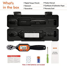Load image into Gallery viewer, SUG Mini Digital Torque Wrench (3/8-Inch, 1.33-44.25 ft-lbs/1.8-60 Nm), Orange_7165
