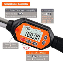 Load image into Gallery viewer, SUGPV Professional 1/2-Inch Drive Digital Torque Wrench with Buzzer &amp; LED, 3-100 Nm, Accurate to 2%, Calibrated for Reliable Performance - Ideal Bike &amp; Car Repair Tool_7070
