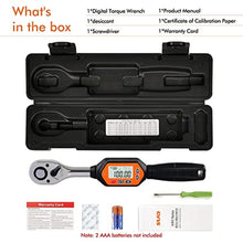 Load image into Gallery viewer, SUGPV Professional 1/2-Inch Drive Digital Torque Wrench with Buzzer &amp; LED, 3-100 Nm, Accurate to 2%, Calibrated for Reliable Performance - Ideal Bike &amp; Car Repair Tool_7072
