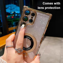 Load image into Gallery viewer, Suitable for Samsung Series Electroplated Magnetic Gradient Glitter Mobile Phone Cases, Four Corners Airbag Ultra Thin Case for Samsung S22 23 24 (for S22,Style-2-B), StyleB_1900
