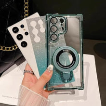 Load image into Gallery viewer, Suitable for Samsung Series Electroplated Magnetic Gradient Glitter Mobile Phone Cases, Four Corners Airbag Ultra Thin Case for Samsung S22 23 24 (for S22,Style-2-B), StyleB_1901
