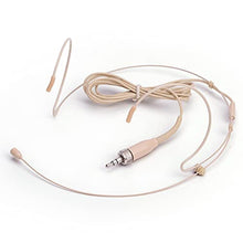 Load image into Gallery viewer, Sujeetec Microphone Headset Headworn Earset Over Ear Hanging Mic for Sennheiser Wireless System Bodypack Transmitter, Ideal for Lectures, Live Performance, Theater, Podcasts Beige_1
