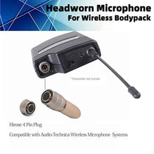 Load image into Gallery viewer, Sujeetec Microphone Headset Headworn Earset Over Ear Hanging Mic Compatible with Audio Technica Wireless System &amp; Bodypack Transmitter, Ideal for Lectures, Live Performance, Theater, Podcasts-Beige_1570
