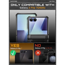 Load image into Gallery viewer, SUPCASE for Samsung Galaxy Z Flip 7 Case with Built-in Stand &amp; Belt-Clip (Unicorn Beetle Pro), [Hinge Protection] [Front Tempered Glass Screen Protector] Full Body Military-Grade Phone Cover, Black_4359
