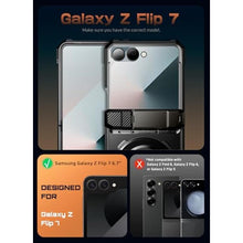 Load image into Gallery viewer, SUPCASE for Samsung Galaxy Z Flip 7 Case with Stand &amp; Front Screen Protector (Unicorn Beetle Grip), [Support MagSafe] [Hinge Protection] Full Body Military-Grade Translucent Back Phone Cover, Black_4450
