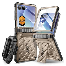 Load image into Gallery viewer, SUPCASE for Samsung Galaxy Z Flip 7 Case with Built-in Stand &amp; Belt-Clip (Unicorn Beetle Pro), [Hinge Protection] [Front Tempered Glass Screen Protector] Full Body Military-Grade Phone Cover, Desert_1
