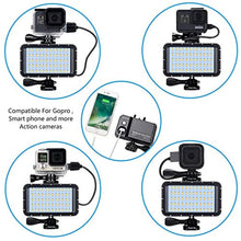 Load image into Gallery viewer, Suptig 60 LED Video Light with 5200mAh Portable Charger Portable Lighting Compatible for Gopro Hero 12, Hero 11/10/9/8/7/6/5/4/3/3+/Gopro Max, Fusion, DJI osmo Insta 360 ace pro, Waterproof 164ft_113
