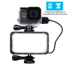 Load image into Gallery viewer, Suptig 60 LED Video Light with 5200mAh Portable Charger Portable Lighting Compatible for Gopro Hero 12, Hero 11/10/9/8/7/6/5/4/3/3+/Gopro Max, Fusion, DJI osmo Insta 360 ace pro, Waterproof 164ft_114
