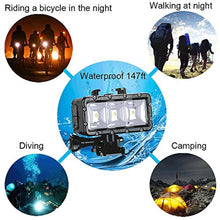 Load image into Gallery viewer, Suptig Underwater Light, Waterproof Light, Dimmable Waterproof (45m) LED Video Light for Gopro Mission 1 Pro, Gopro Hero 13, 12, 11,10,9,8,7,6,5,4,3, DJI Action, Insta 360 Action Cameras, Black_8144
