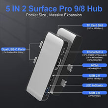 Load image into Gallery viewer, Surface Docking Station with 4K HDMI+USB-C Thunderbolt 4 (Display+Data+PD 100W)+USB 3.0/2.0+TF Card Slot, Triple Display USB C Hub for Surface Pro 8_1428
