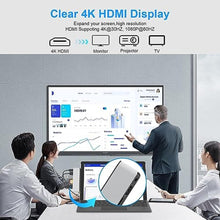 Load image into Gallery viewer, Surface Docking Station with 4K HDMI, USB-C Thunderbolt 4 (Display+Data+100W PD), 2 USB 3.0, 3.5mm Audio, SD/TF Card Reader, Sliver_7690
